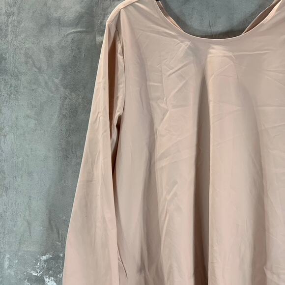 ALFANI Women's Top Prairie Rose Round-Neck 3/4 Sleeve Asymmetrical Hem Top SZ L - Picture 4 of 11